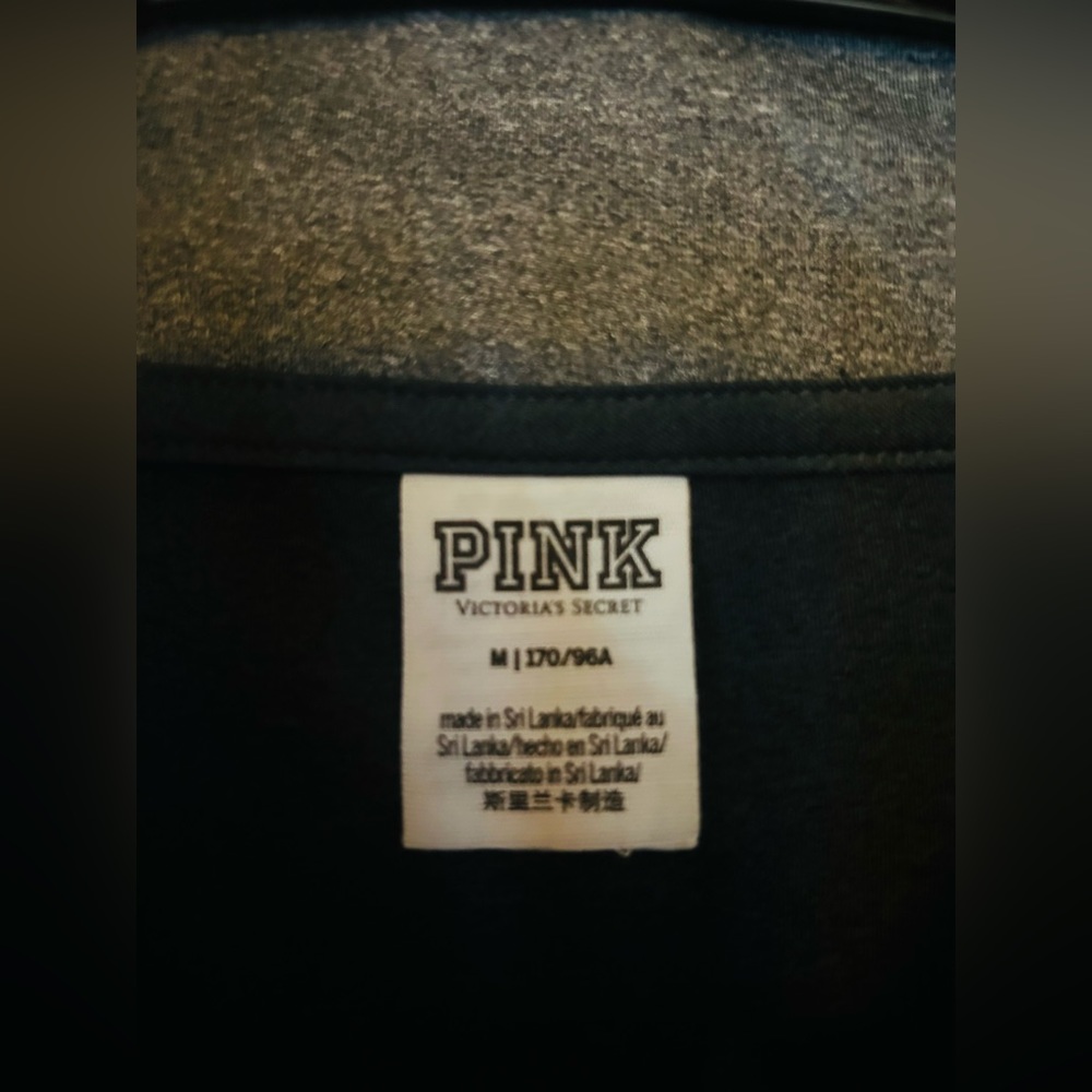 Victoria’s Secret Pink Quarter Zip up Jacket, Medium, black and grey - Picture 7 of 7